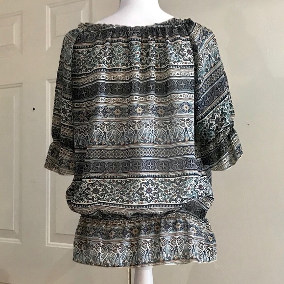 Lilly Lou print sheer blouse - Picture 2 of 2